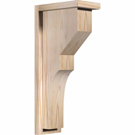 Ekena Millwork Monterey Smooth Corbel w/Backplate, Douglas Fir, 5 1/2"W x 10"D x 22"H COR06X10X22MON01SDF